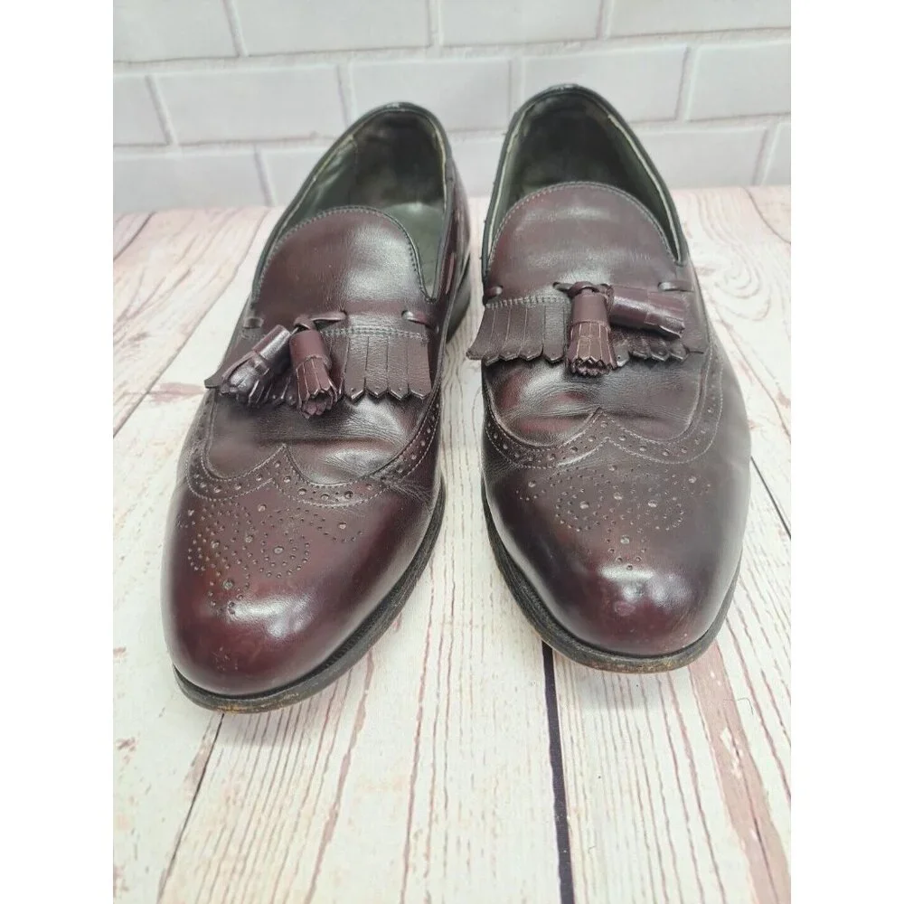 Foot Joy Classics 75713 KO Brown Tassel Loafer Dress Leather ‎ Men's Size 11 C